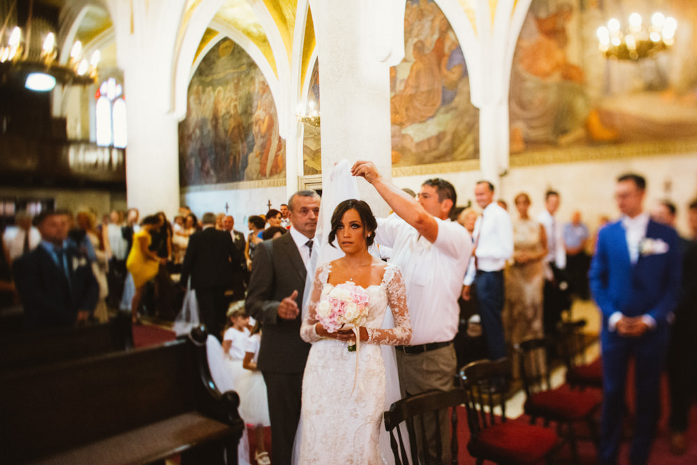 zurich wedding guests and bride in zagreb