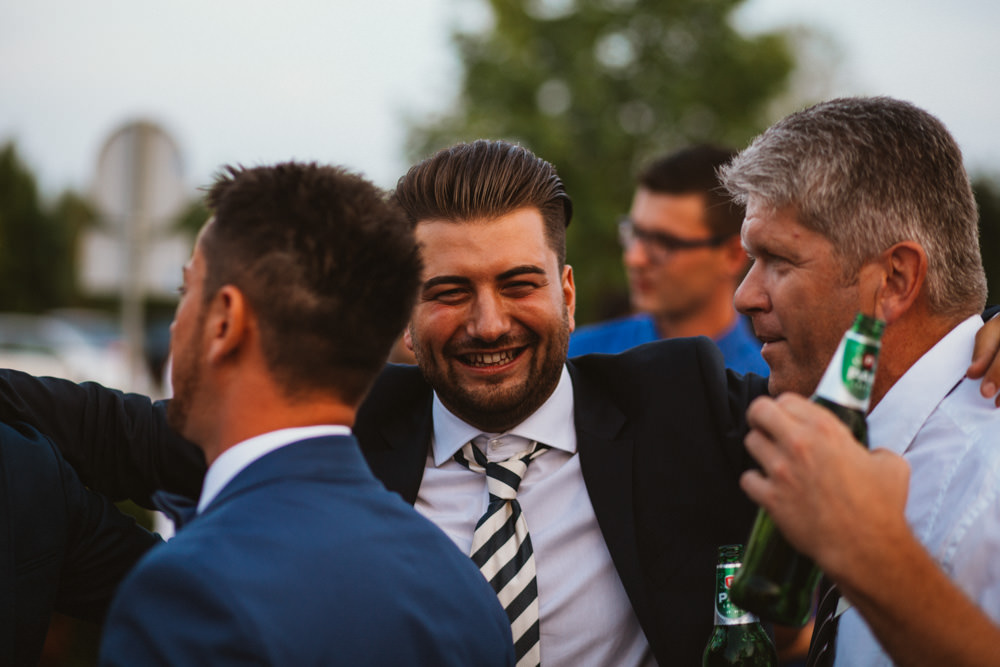 best man from switzerland smiling on a wedding in croatia