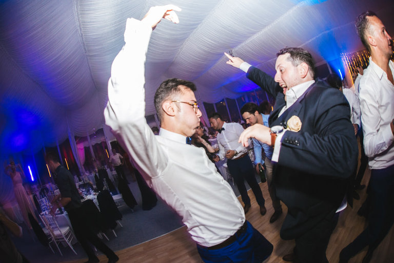 groom and bestman dancing on a croatia wedding photography